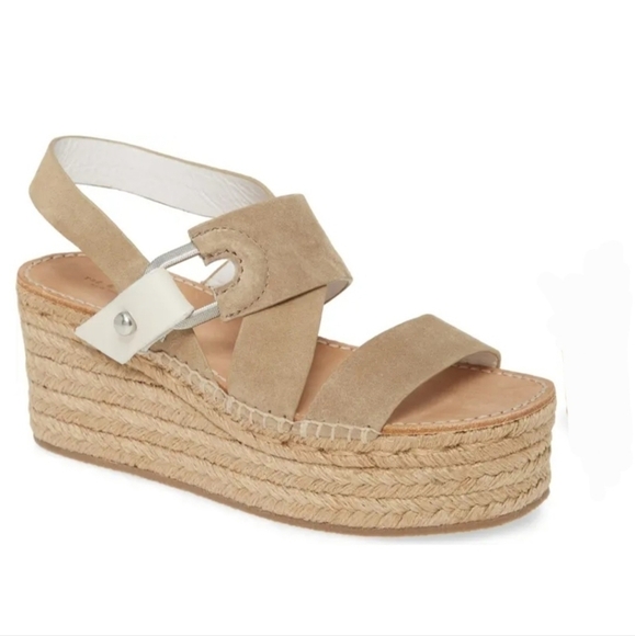 𝅺RAG & Bone August Espadrille Platform Sandal NWOB Light Sand sz. 9.5 - Picture 2 of 10